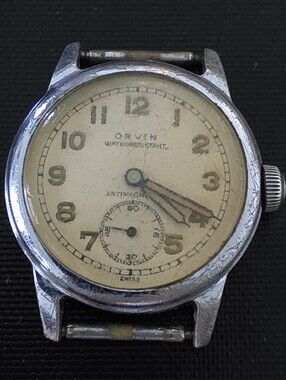 Vintage Orvin P.190 Manual 7 Jewels Sub Dial 31mm Watch FOR PARTS OR REPAIR